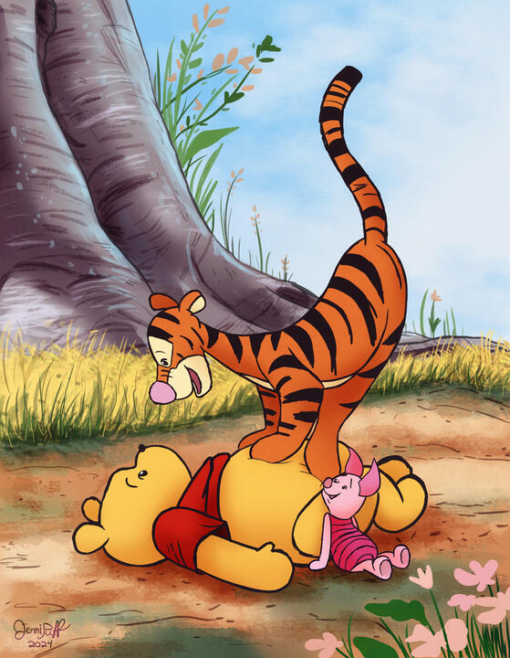 Winnie the Pooh with Tigger and Piglet